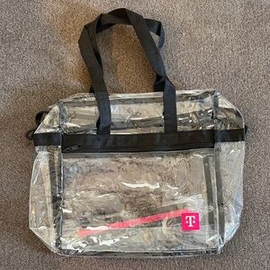 T-Mobile Stadium Concert Bag Tote Shoulder Strap Clear Black Pink NEW 12x12x5